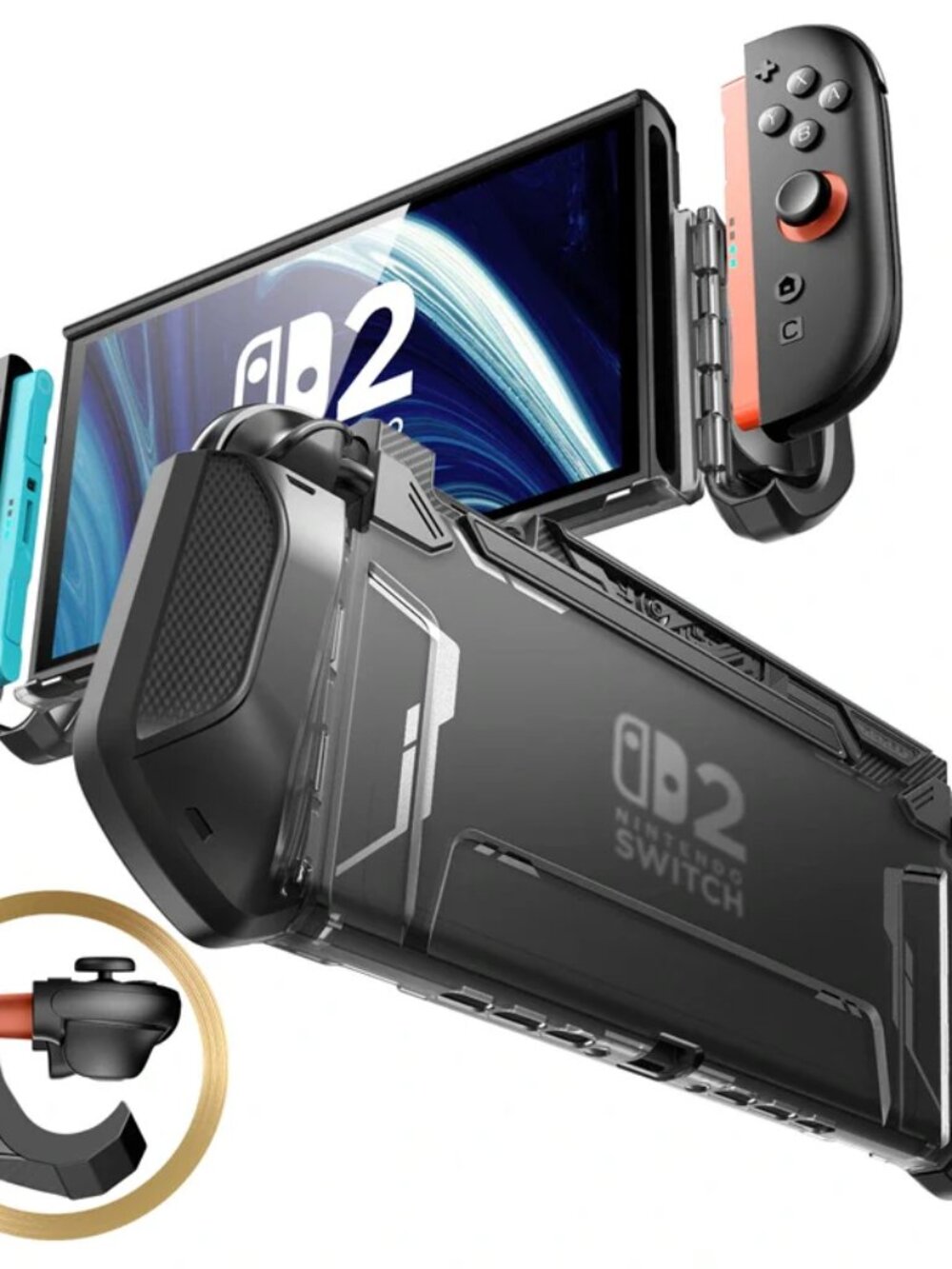 Mumba Blade Series For Nintendo Switch 2 TPU Grip Case Dockable Protective Cover